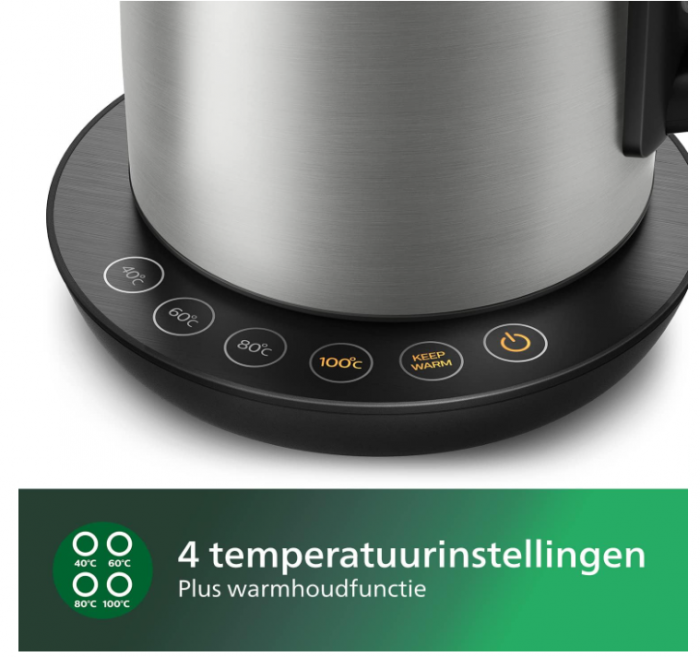 Fierbător electric Philips, Capacitate 1,7 L, oțel inoxidabil, HD9359/90 [6]