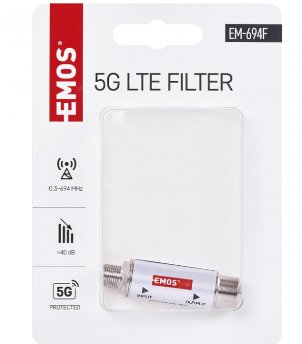 Filtru de blocare EMOS LTE/4G/5G, până la 694MHz, conector F [3]