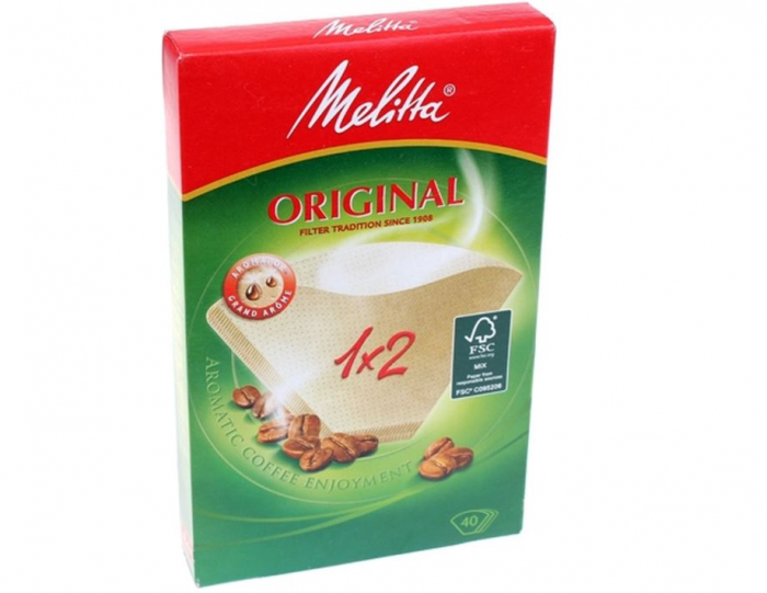 Filtru de cafea MELITTA 1x2 40 buc FSC LABEL, 6658212 [1]
