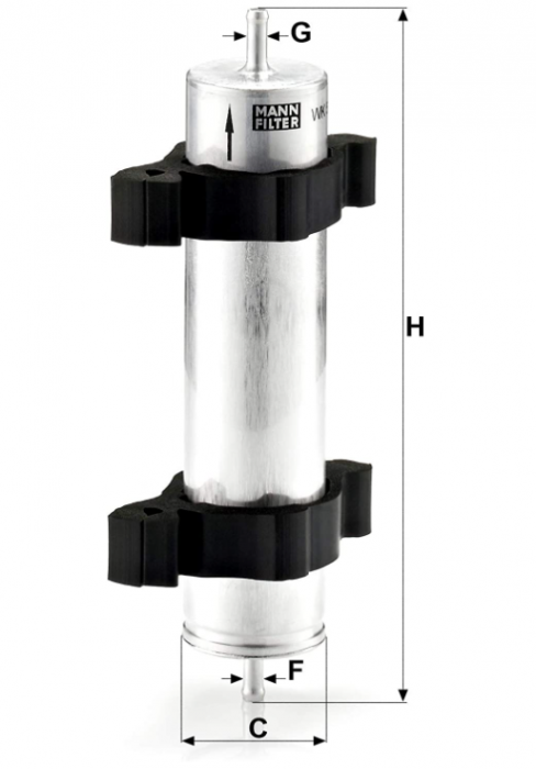 Filtru de combustibil original MANN-FILTER WK 521/2 auto [2]