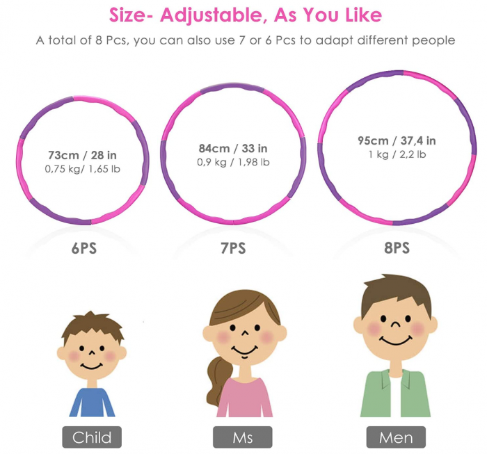 Fitness Ring (Hula Hoop) pentru fitness - Roz [2]