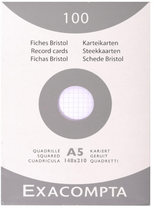 Foi pentru notite Exacompta 13208E, Pachet de 100, Dimensiune A5, Alb [4]