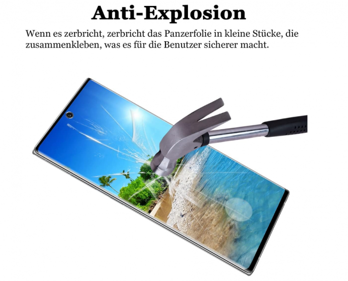 Folie de protectie din sticla securizata pentru ecran DETENO pentru Samsung Galaxy Note 10 Plus, 9H, 1 bucata [7]