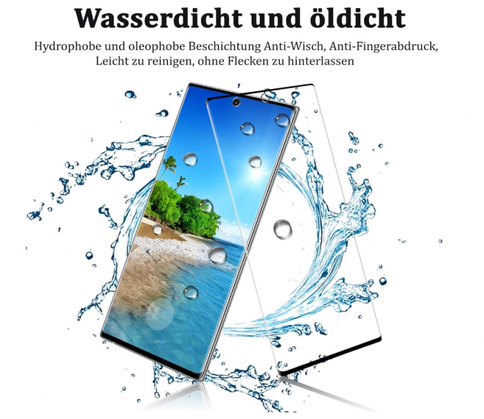 Folie de protectie din sticla securizata pentru ecran DETENO pentru Samsung Galaxy Note 10 Plus, 9H, 1 bucata [5]