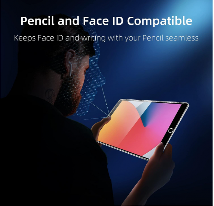 Folie protectie ecran din sticla securizata NEW'C pentru iPad 10,2 inchi model 2021/2020/2019, generația 9/8/7 [5]