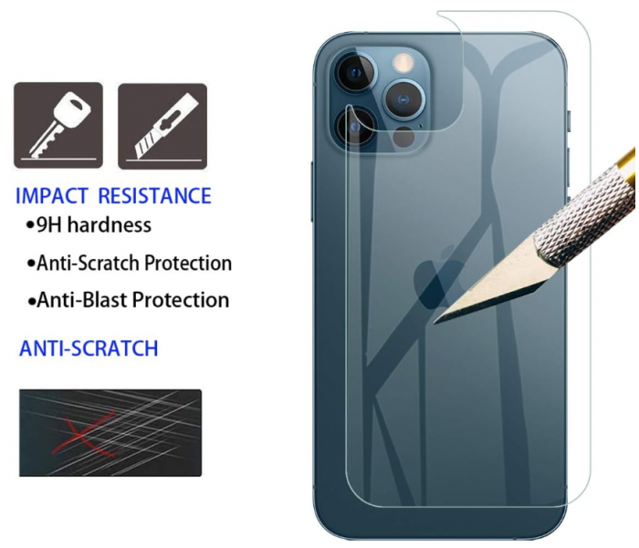 Set 2 Folie spate transparente de protectie QULLOO pentru iPhone 12 Pro Max 5G [4]