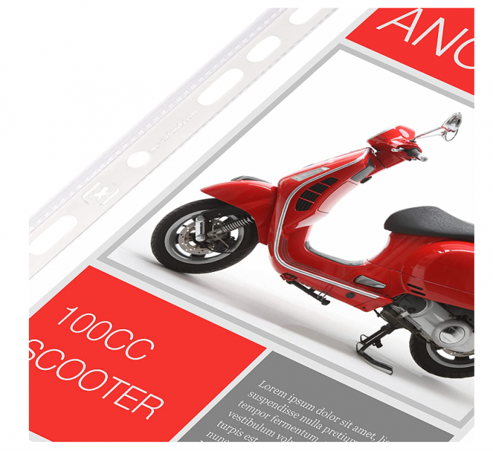 Folii de protectie transparente standard Oxford Elba, A5, 60 microni, 100 bucati, 400025671 [3]