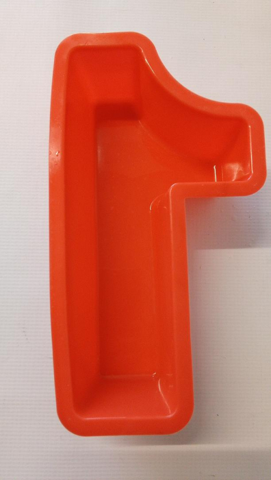 Forma din silicon cu numarul 1 pentru tort/prajituri, rosu [2]