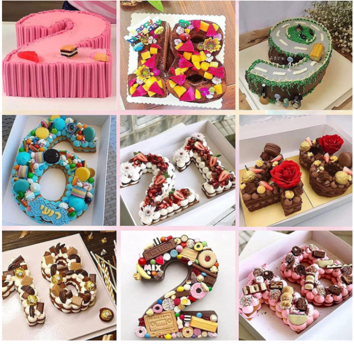 Forma din silicon cu numarul 5 pentru tort/prajituri, 25 cm, rosu [8]