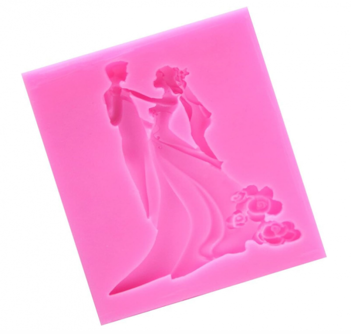 Forma din silicon pentru tort pentru nunta, Mire și Mireasa, Ideal pentru ciocolată/fondant [7]