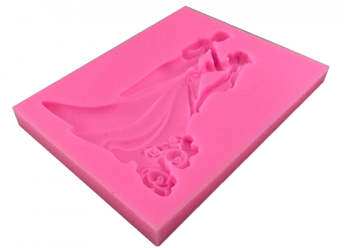 Forma din silicon pentru tort pentru nunta, Mire și Mireasa, Ideal pentru ciocolată/fondant [4]