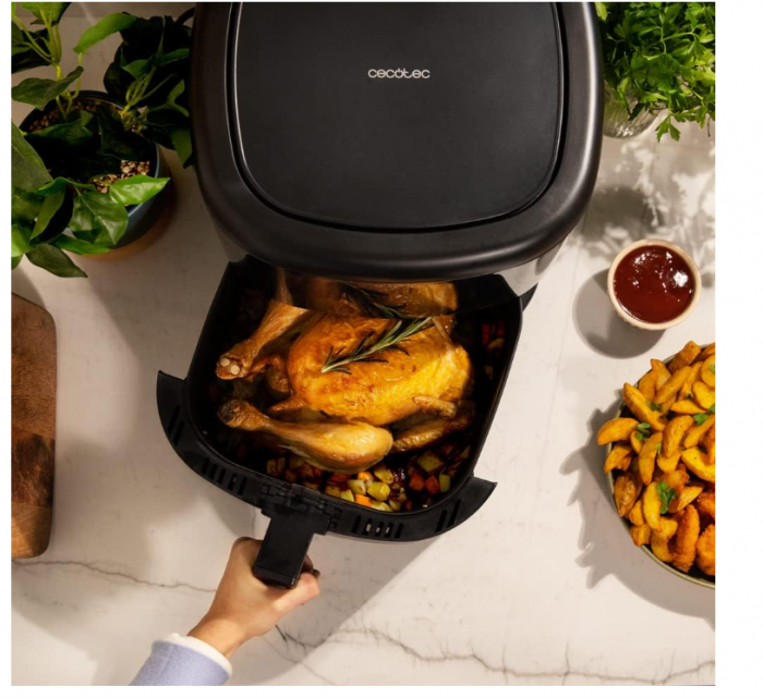 Friteuză Cecotec cu aer cald fără ulei, 6 L, cu accesorii, Cecofry Bombastik 6000 Full, 1700 W [5]
