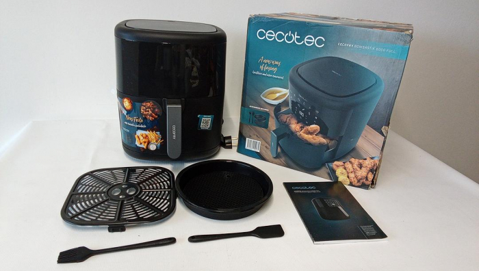 Friteuză Cecotec cu aer cald fără ulei, 6 L, cu accesorii, Cecofry Bombastik 6000 Full, 1700 W [2]