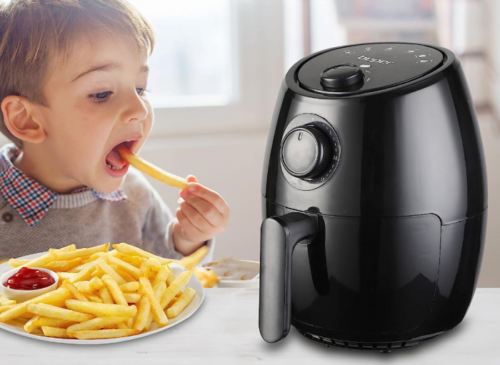 Friteuza cu aer cald BEPER P101FRI001, fara ulei, 2 litri, 1000 W, Negru [6]