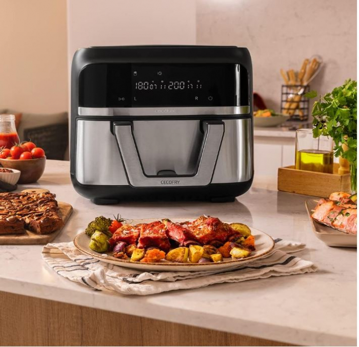 Friteuza cu aer cald Cecotec Cecofry Dual 9000 Air Fryer, 2850W, 9L, control tactil, 6 programe [10]