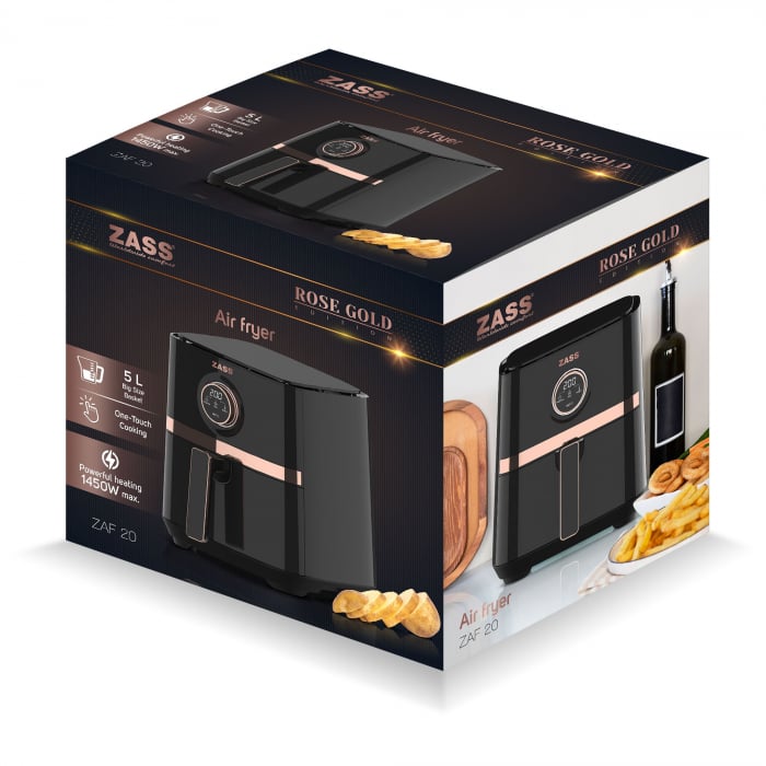 Airfryer Friteuza cu aer cald ZASS Rose Gold ZAF 20 [5]