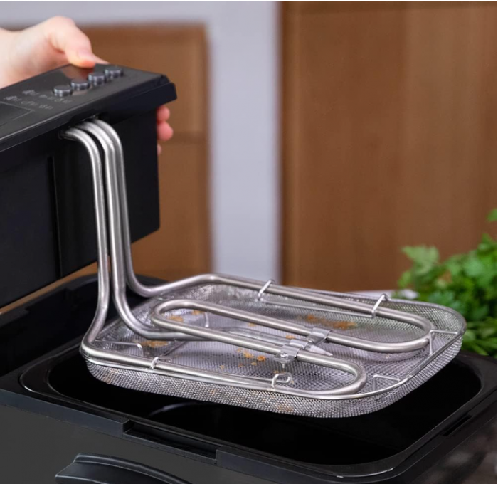 Friteuză cu ulei Cecotec Cleanfry Luxury 3000 Dark, 3.2 litri, 2400W, oțel inoxidabil, negru [9]