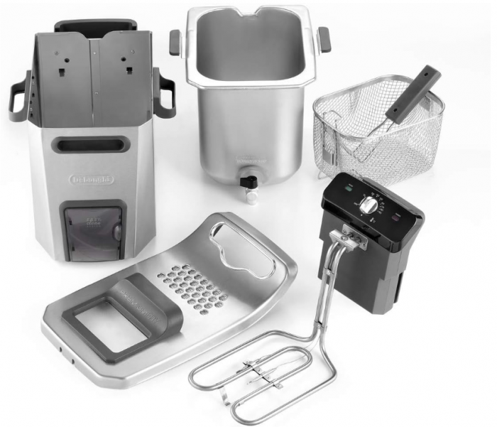 Friteuză De'Longhi PremiumFry F44532.CZ, capacitate 1,5 kg, Easy Clean System, 3200 wați, argintiu [9]