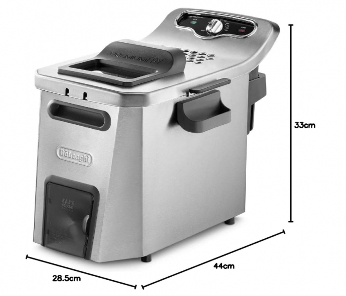 Friteuză De'Longhi PremiumFry F44532.CZ, capacitate 1,5 kg, Easy Clean System, 3200 wați, argintiu [10]
