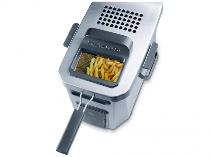 Friteuză De'Longhi PremiumFry F44532.CZ, capacitate 1,5 kg, Easy Clean System, 3200 wați, argintiu [8]
