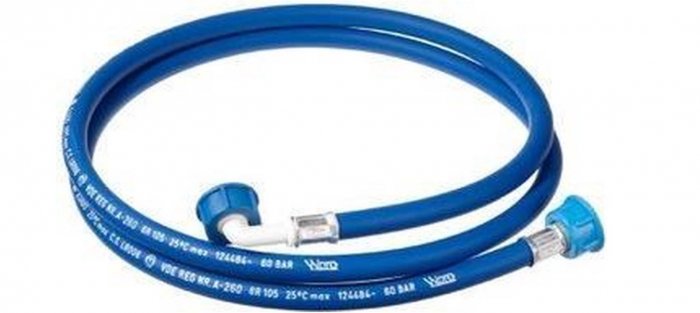 Furtun de alimentare apa drept/drept pentru masina de spalat, WPRO 481953028934, 2.5 m [2]