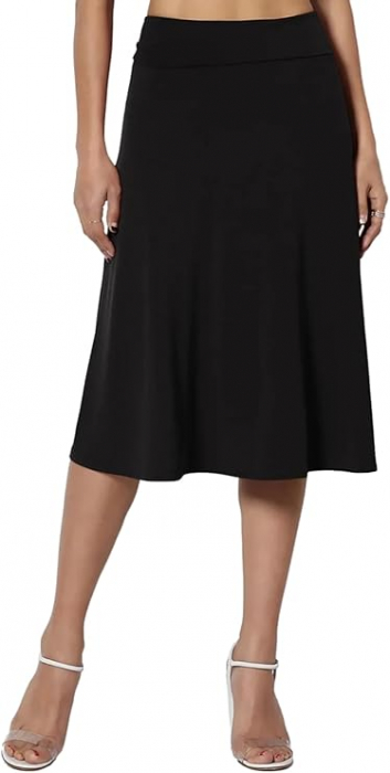 Fusta midi eleganta pentru femei CrisKat, negru, S [3]