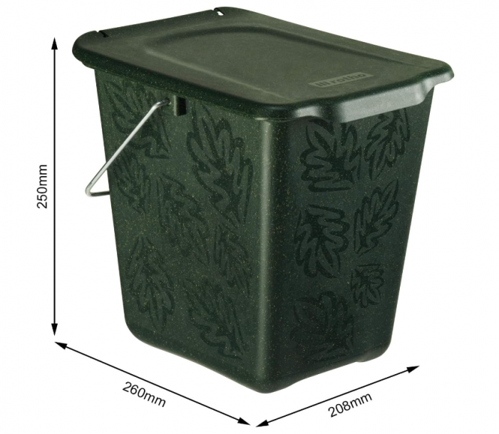 Galeata pentru compost Rotho Greenline 7L în verde, plastic [5]