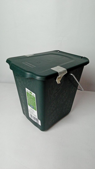 Galeata pentru compost Rotho Greenline 7L în verde, plastic [4]
