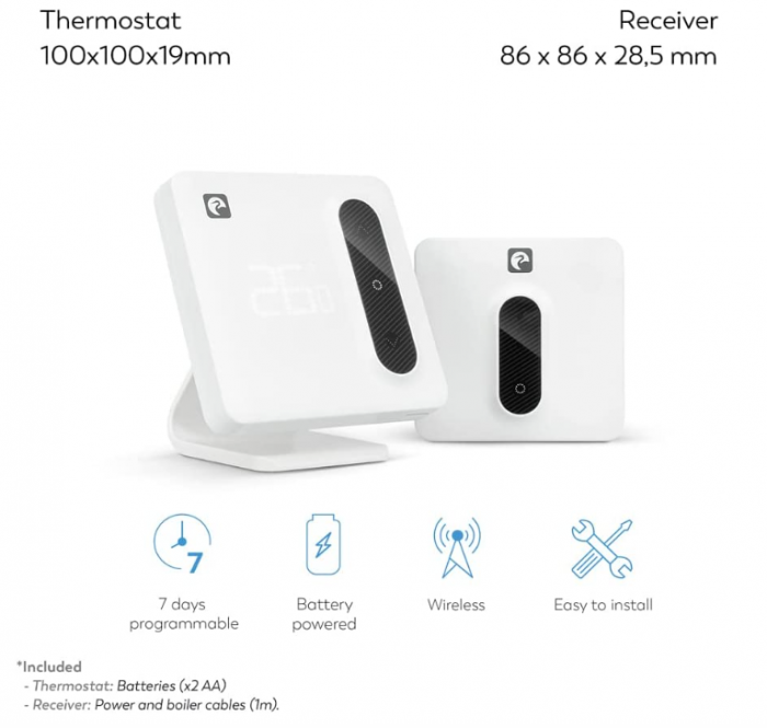 Garza Smart Termostat WiFi inteligent pentru boiler și încălzire fără fir, compatibil cu Alexa/Google [4]