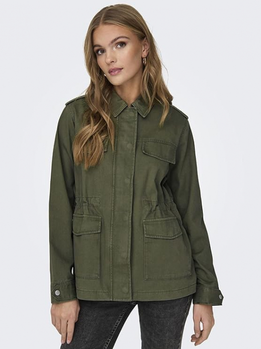 Geacă de primavara-toamna pentru femei ONLY Onldream L/S Cargo Pnt Noos, kaki, M [5]