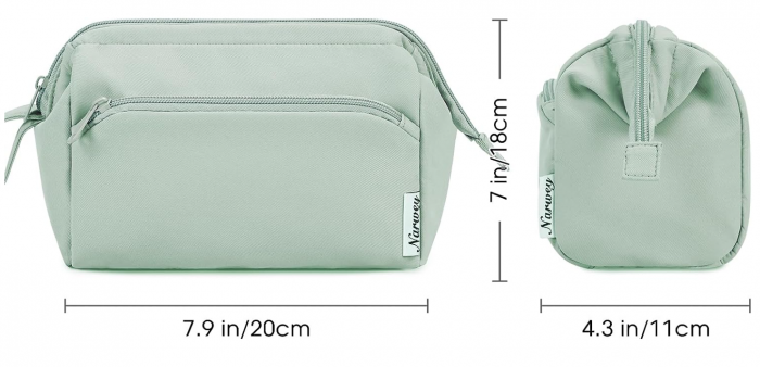 Geanta cosmetice, trusa de machiaj Narwey pentru femei, verde menta [6]