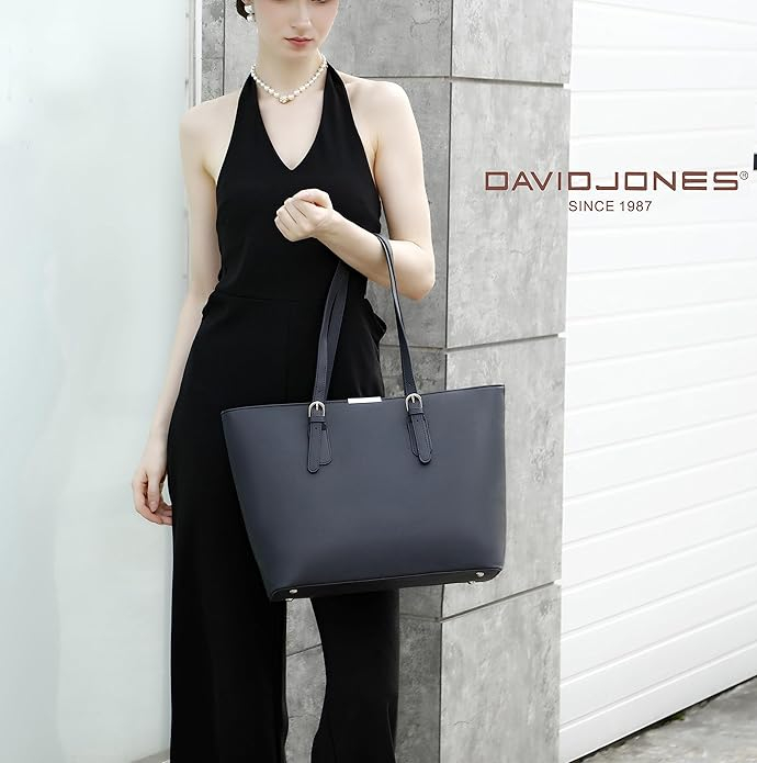 Geanta dama David Jones, din piele PU, alb [4]