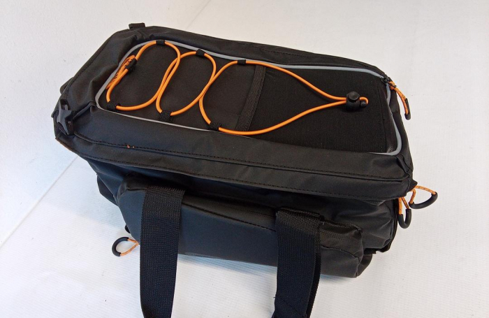Geantă de bicicletă pentru portbagaj Basil Miles Tarpaulin XL Pro, 9-36L, negru/portocaliu [2]