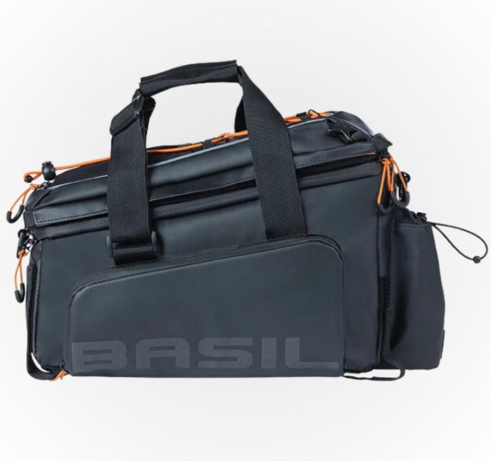 Geantă de bicicletă pentru portbagaj Basil Miles Tarpaulin XL Pro, 9-36L, negru/portocaliu [8]