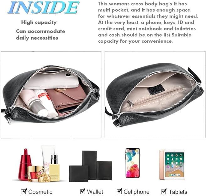 Geantă de damă YUHONLNOR, curea largă, 24 x 15 cm [4]