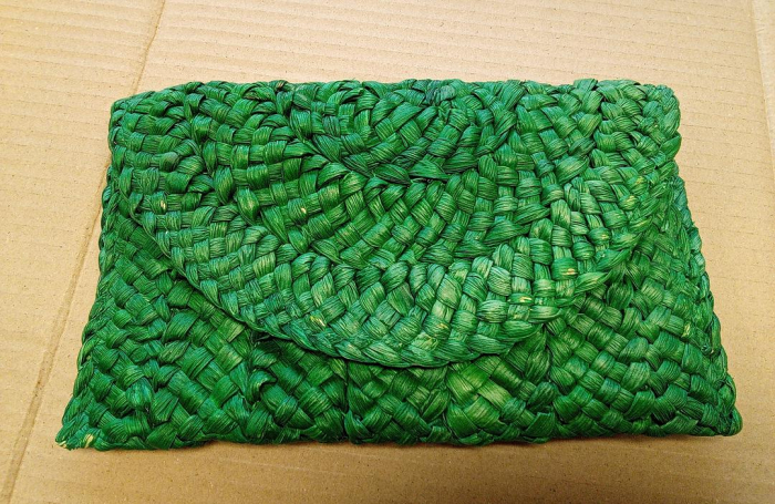 Geantă de mână din paie EVEOUT, pentru femei, verde [4]