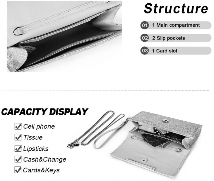Geanta de mana pentru femei AFKOMST, 20 x 15 x 7 cm [3]