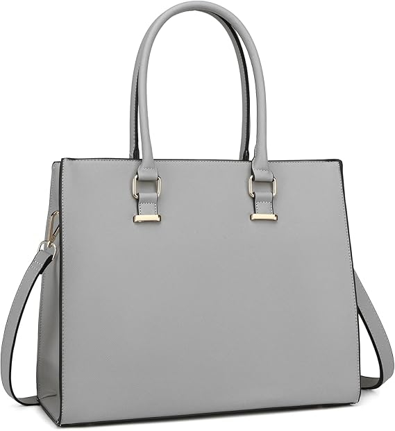 Geanta de mana pentru femei Miss Lulu L1509-1 GY, din piele PU, gri [1]