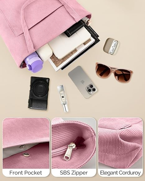 Geantă de mână pentru femei Prite, din velur, roz [5]