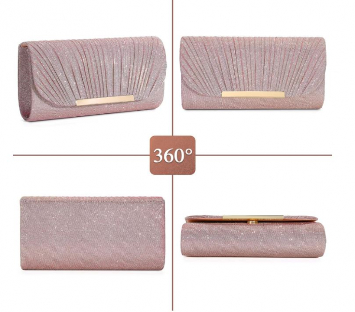 Geanta de seara pentru femei UBaymax, rose gold [3]