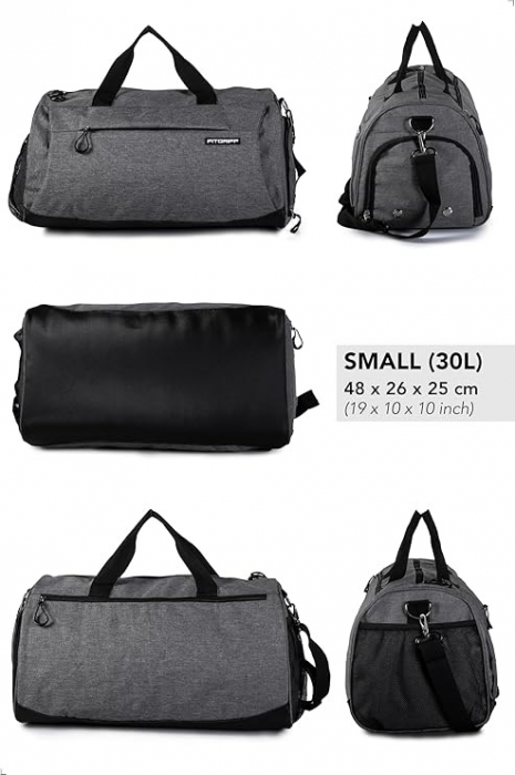 Geanta de sport si voiaj Fitgriff, negru, M (50L) [3]