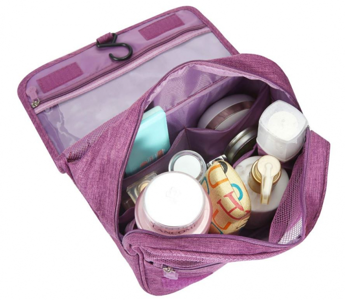 Geantă de toaletă Bansga, cu cârlig pentru agățat, roz [3]