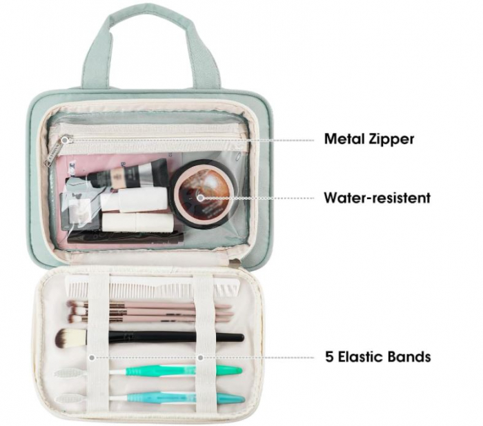 Geantă de toaletă pentru femei Narwey, geantă de machiaj [4]