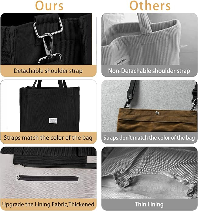 Geantă de umăr din catifea BROADREAM, neagra [4]