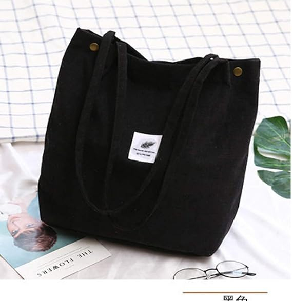 Geantă de umăr din velur Funtlend, negru [4]