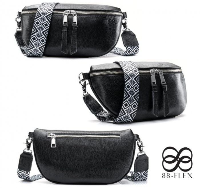 Geanta de umar pentru femei 88-FLEX, din piele, negru [6]