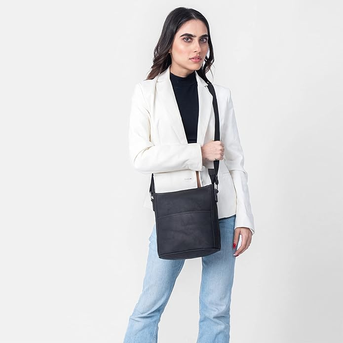 Geanta de umar pentru femei LEABAGS, din piele naturală, negru [3]