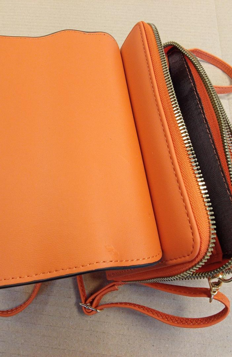 Geanta de umar pentru femei Roulens, piele PU, portocaliu [3]