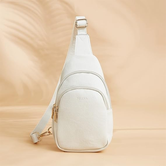 Geanta de umar pentru femei Telena Sling Bag, piele PU, bej [7]