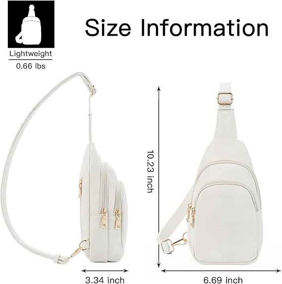 Geanta de umar pentru femei Telena Sling Bag, piele PU, bej [3]